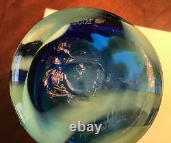 Blenko Glass Company Pangaea tall Vase Sign by Matthew Carter 2002