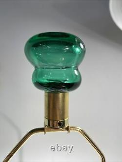 Blenko Glass Country Roads Lamp Mint Green