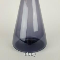 Blenko Glass Decanter 561 Jetson Bottle Stopper Mulberry Purple Husted 1958 21in