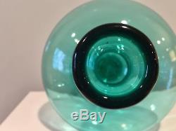 Blenko Glass Decanter 6212 By Wayne Husted in Sea Green