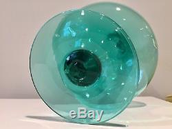 Blenko Glass Decanter 6212 By Wayne Husted in Sea Green