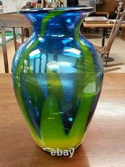 Blenko Glass Fire and Ice Vase