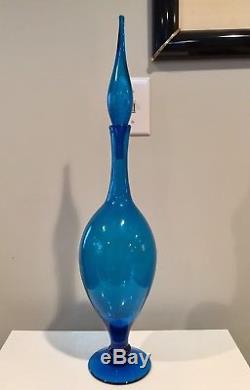 Blenko Glass Footed Decanter 6528 By Joel Myers
