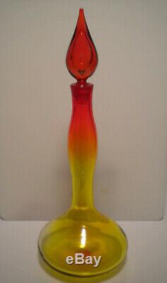 Blenko Glass Genie Bottle Tangerine 5815 S