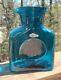 Blenko Glass MCM Mid-Century Vintage Aqua Blue Water Bottle