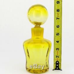 Blenko Lemon Yellow Myers 669 Decanter 1968 / 1969 Catalog 8 1/2 Tall