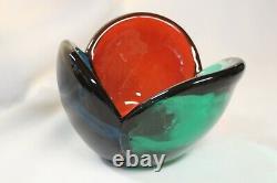 Blenko Mid-Century Modern Tri-Colored Bowl, Wayne Husted, #5831