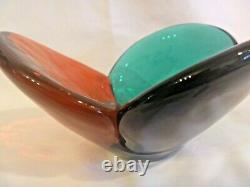 Blenko RARE Tri-Color Lobe Bowl 5831 Wayne Husted 1958