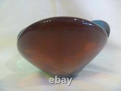 Blenko RARE Tri-Color Lobe Bowl 5831 Wayne Husted 1958