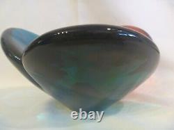 Blenko RARE Tri-Color Lobe Bowl 5831 Wayne Husted 1958