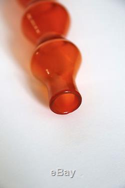 Blenko Tangerine Spool decanter 587