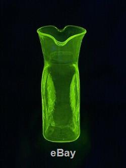 Blenko Vaseline Glass Water Bottle 384 Limited Edition