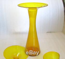 Blenko Wayne Husted 3 Part Epergne #5832 Architectural Scale 35 Rare 1958
