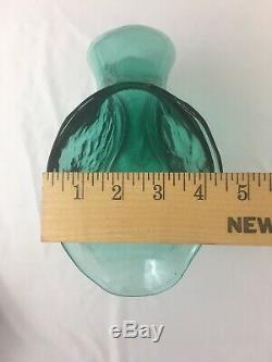 Blenko Wayne Husted BONE HANDLED Glass Pitcher Carafe 5610 Sea Green MCM 1956