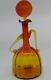 Blenko Wayne Husted Tangerine Lady Glass Decanter with Stopper 6525