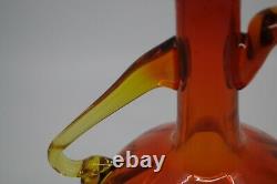 Blenko Wayne Husted Tangerine Lady Glass Decanter with Stopper 6525