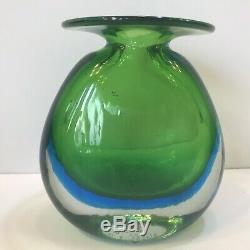 Blenko sommerso glass vase signed by Joel Philip Myers EUC MCM 1960s