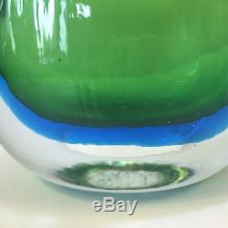 Blenko sommerso glass vase signed by Joel Philip Myers EUC MCM 1960s