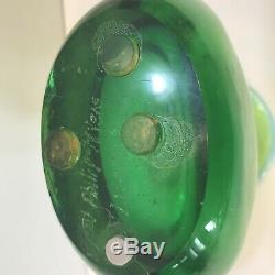 Blenko sommerso glass vase signed by Joel Philip Myers EUC MCM 1960s