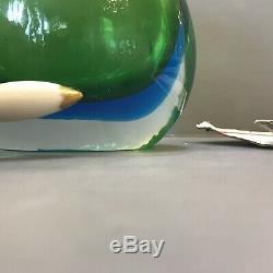 Blenko sommerso glass vase signed by Joel Philip Myers EUC MCM 1960s