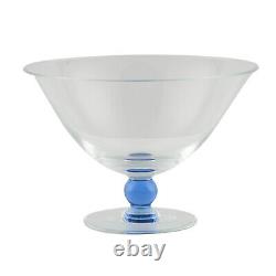 Blue Drinking Glass Transparent Beverage Durable Serving Artistic Glass Crockery