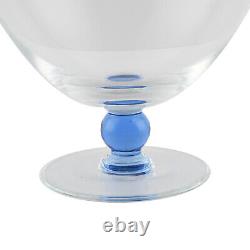 Blue Drinking Glass Transparent Beverage Durable Serving Artistic Glass Crockery