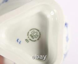 Blue Fluted Royal Copenhagen Dolphin Footed candy bowl Compote 451 Mint Blue Fluted Royal Copenhagen Dolphin Footed candy bowl Compote 451 Mint