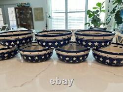 Boleslawiec Polish Pottery Serving Bowl Stars And Stripes (7)