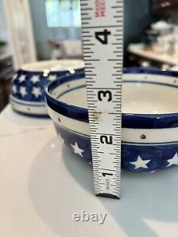 Boleslawiec Polish Pottery Serving Bowl Stars And Stripes (7)