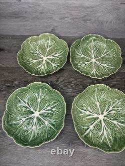 Bordallo Pinheiro Cabbage Majolica Ceramic Bowl 8.25 set Of 4