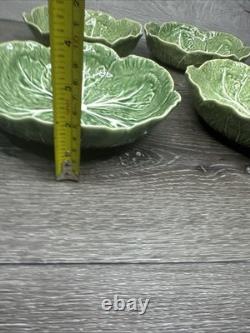 Bordallo Pinheiro Cabbage Majolica Ceramic Bowl 8.25 set Of 4