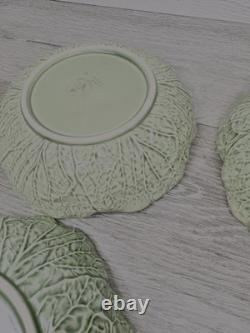 Bordallo Pinheiro Cabbage Majolica Ceramic Bowl 8.25 set Of 4