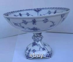 Bowl #628- Blue Fluted Royal Copenhagen Full Lace PLX Denmark GB 1/513