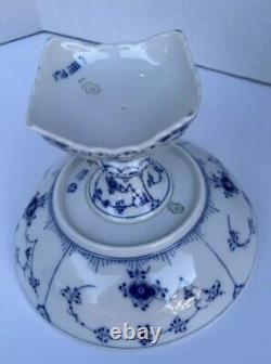Bowl #628- Blue Fluted Royal Copenhagen Full Lace PLX Denmark GB 1/513