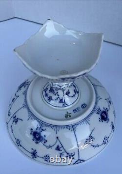 Bowl #628- Blue Fluted Royal Copenhagen Full Lace PLX Denmark GB 1/513
