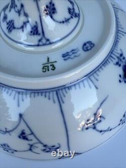 Bowl #628- Blue Fluted Royal Copenhagen Full Lace PLX Denmark GB 1/513