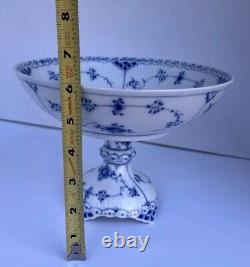 Bowl #628- Blue Fluted Royal Copenhagen Full Lace PLX Denmark GB 1/513