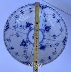 Bowl #628- Blue Fluted Royal Copenhagen Full Lace PLX Denmark GB 1/513