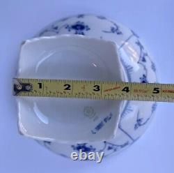 Bowl #628- Blue Fluted Royal Copenhagen Full Lace PLX Denmark GB 1/513