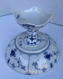 Bowl #628- Blue Fluted Royal Copenhagen Full Lace PLX Denmark GB 1/513