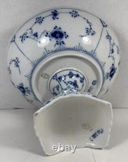 Bowl #628- Blue Fluted Royal Copenhagen Full Lace PLX Denmark GB 1/513