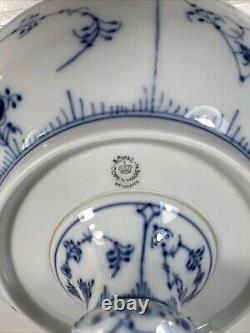 Bowl #628- Blue Fluted Royal Copenhagen Full Lace PLX Denmark GB 1/513