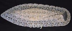 Brilliant ABP Cut Glass Crystal Russian Pattern Hawkes Bowl Boat Canoe