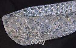 Brilliant ABP Cut Glass Crystal Russian Pattern Hawkes Bowl Boat Canoe