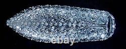 Brilliant ABP Cut Glass Crystal Russian Pattern Hawkes Bowl Boat Canoe