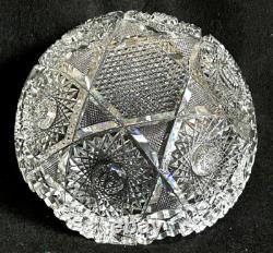 Brilliant American Cut Glass 8 Diameter