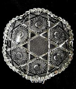 Brilliant American Cut Glass 8 Diameter