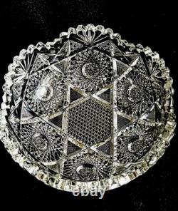 Brilliant American Cut Glass 8 Diameter
