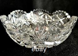 Brilliant American Cut Glass 8 Diameter