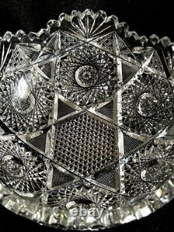 Brilliant American Cut Glass 8 Diameter